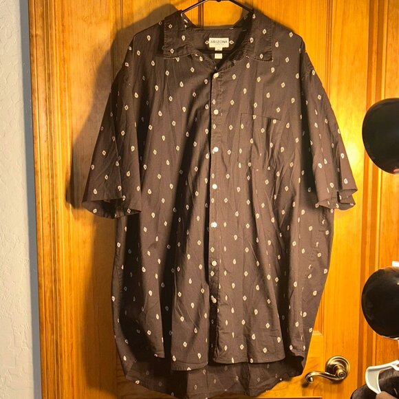 Arizona Jean Co. Bandana Print Button Up Short Sleeve Shirt 2XLT - Picture 1 of 6